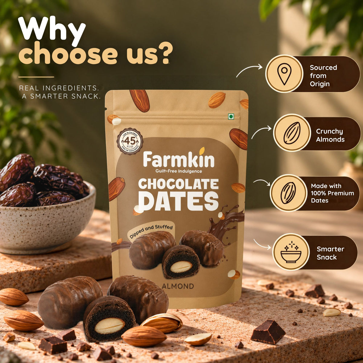 Almond Chocolate Dates